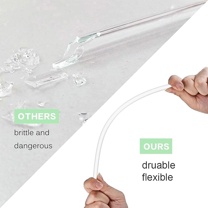 10 Pcs Replacement Straws Compatible with Stanley 40 oz 30 oz 64 oz Cup Tumbler, Reusable Plastic Straws with Cleaning Brush, Compatible with Stanley Adventure Travel Tumbler（12inch Long）