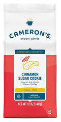Cameron's Coffee Roasted Ground Coffee Bag, Flavored, Cinnamon Sugar Cookie, 12 Ounce