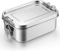 Umigy 1 Pcs Stainless Steel Food Containers 850ml Metal Bento Lunch Box Stainless Steel Food Storage Containers, Lockable Clips to Leak Proof, Reusable Dishwasher Snack Boxes for Work