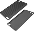 Large Cast Iron Griddle Insert, Universal Skillet, Oblong Grilling Pan for Stovetop,Pre-Seasoned Griddle Gas Stove Grill Plate Oven, 16.75" x 9.5" Reversible Pancake Pan for Weber,Charbroil etc.,1PC