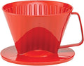 Fino Pour-Over Coffee Brewing Filter Cone, Number 1-Size, Red, Brews 1 to 2-Servings