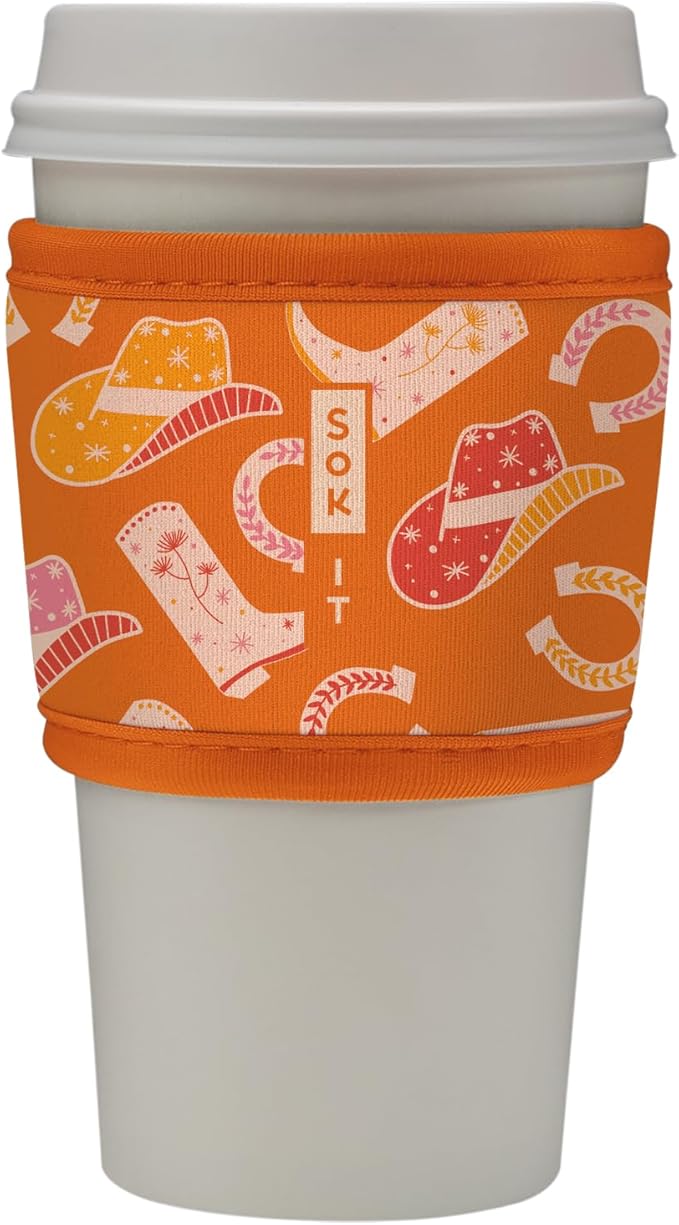 Sok It HotSok Coffee & Tea Reusable Insulated Neoprene Cup Sleeve (Cowgirl Couture)