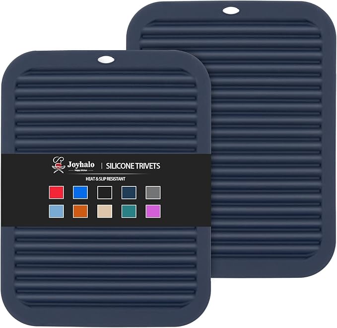 Joyhalo Silicone Trivet Mats Pot Holder Hot Pads Plate Holder Gripper Pad Garlic Peeler Drying Mat Coasters