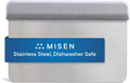 Misen Stainless Steel Bench Scraper - Versatile Food Scraper with Walnut Handle - Ideal for Kitchen, Pastry & Dough - Durable Cutting Board Scraper Tool - Effortless Transfer into Pots & Pans - Gray