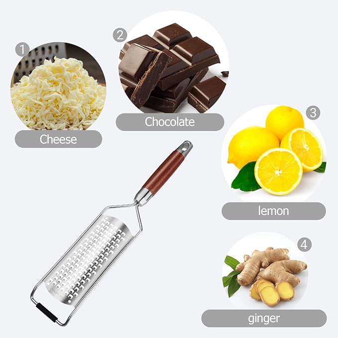 Nbippiooiwip cheese grater,zester grater with handle,and can easily handlelemons Vegetable,cheese and easy to handle without burden.