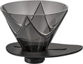 Hario V60 "Mugen" Plastic Coffee Dripper, Size 02, Clear Black