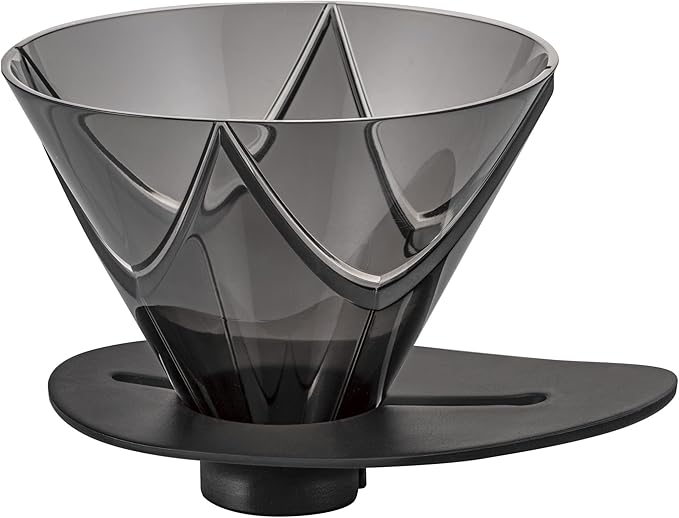 Hario V60 "Mugen" Plastic Coffee Dripper, Size 02, Clear Black