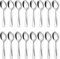 BEWOS 16-Piece Serving Spoons Set - Set of 8 Serving Spoons, Set of 8 Slotted Spoons, 9.1-Inch Utensils Set for Parties, Stainless Steel, Dishwasher Safe, Large Spoon For Buffet