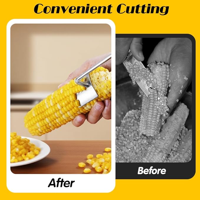 2pcs Corn Peeler,Corn Peeler For Cooked Corn On The Cob,Stainless Steel Corn Cob Stripper for Home Kitchens, Restaurant Chefs, Outdoor Dining Enthusiasts