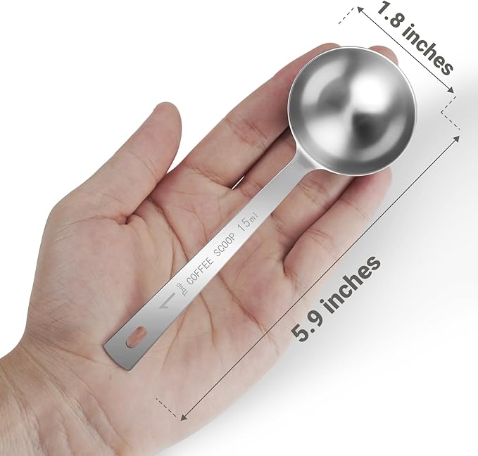 4Pcs Coffee Scoop Spoon - 1 Tablespoon 15ML Stainless Steel Long Handle Measuring Spoons for Ground Coffee, Loose Tea and Powder