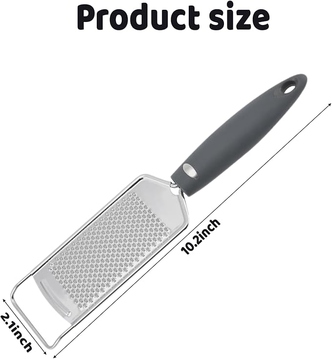 Lemon Zester Stainless Steel Cheese Garlic Grater Tool with Handle for Kitchen with Handle