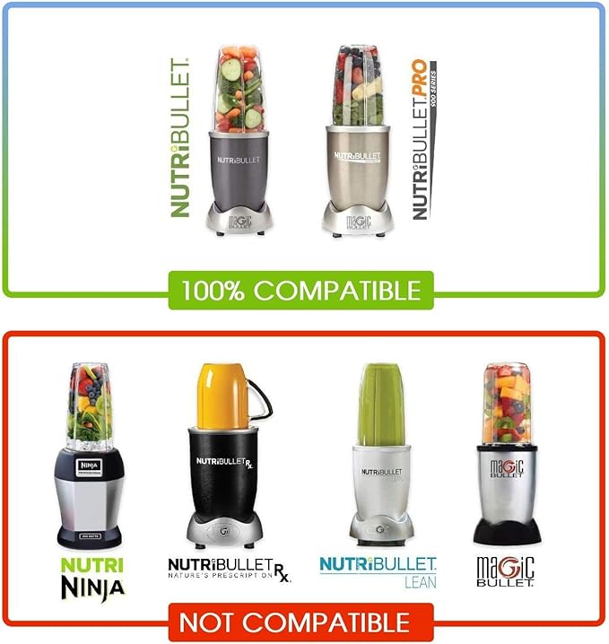 8 Pieces Blender Replacement Parts Extractor Blade for NutriBullet 600w 900w including Gasket Shock Pad and Gear