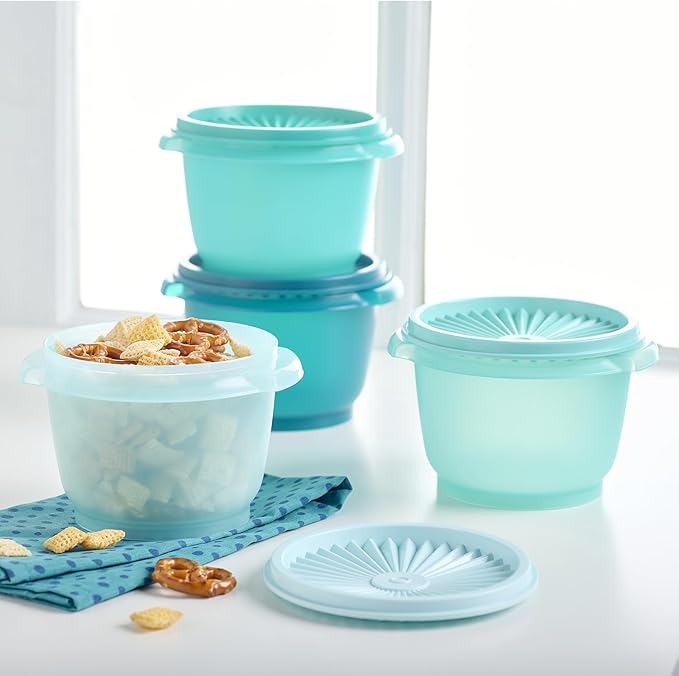 Tupperware Heritage Collection, New 16 Piece Food Storage Container Set in Vintage Green, Dishwasher Safe and BPA Free (8 containers, 8 lids)