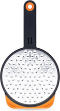 Dreamfarm Ograte Two-Sided Coarse Food & Vegetable Speed-Grater with Non-Slip Bowl Hook & Foot - 6mm Coarse Grater, Orange
