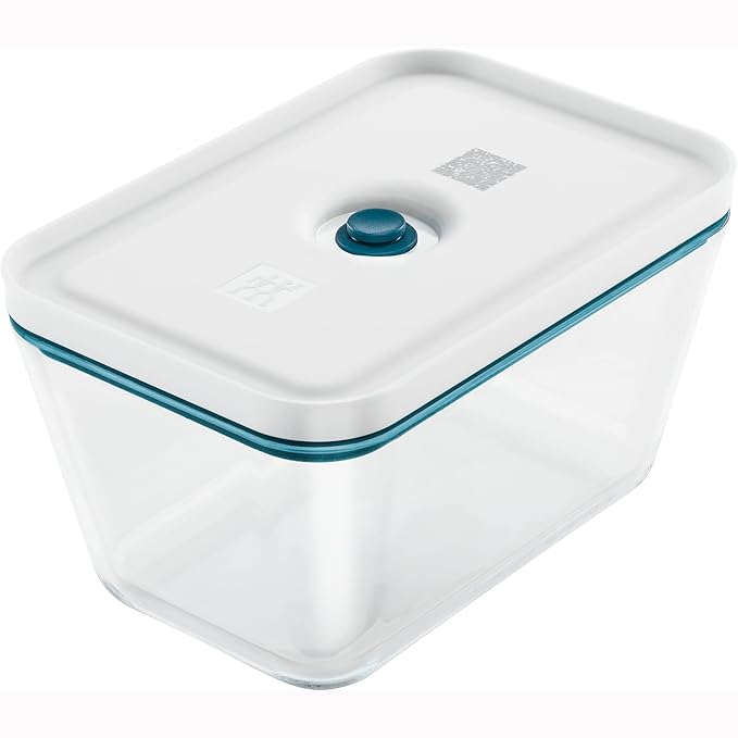 ZWILLING Fresh & Save Airtight Glass Food Storage Containers with Lids, Meal Prep Containers, Large, La Mer