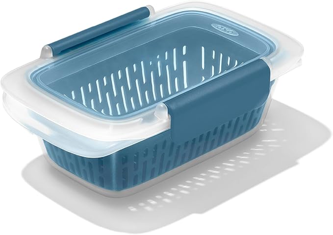 OXO Good Grips Prep and Go Container With Colander - Ocean Blue
