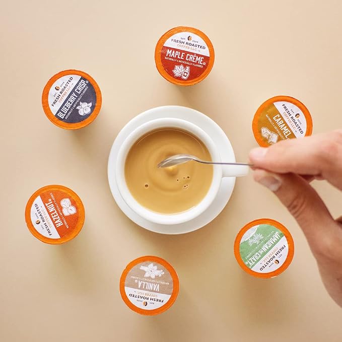 Fresh Roasted Coffee, Maple Crème, Flavored Coffee Pods, 96 Count