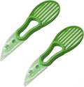 Avocado Slicer (Pack of 2) - 3 In 1 Tool - Cutter, Peeler, Pitter & Scooper - Multifunctional Knife - Splitter - Easy to Use - Kitchen Gadgets