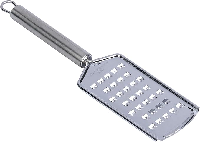 Restaurantware-German Standard Coarse Handheld Graters, 6 Flat Cheese Graters - Dishwashable, Durable, Stainless Steel Food Grater With Handle, Suitable For Potato, Carrot, Hard Cheese, And, More