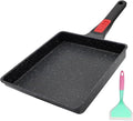 Nonstick Tamagoyaki Pan Large, Japanese Omelette Pan Nonstick, Japanese Square Egg Pan with Detachable Handle, PFAS & PFOA-Free, Oven Safe