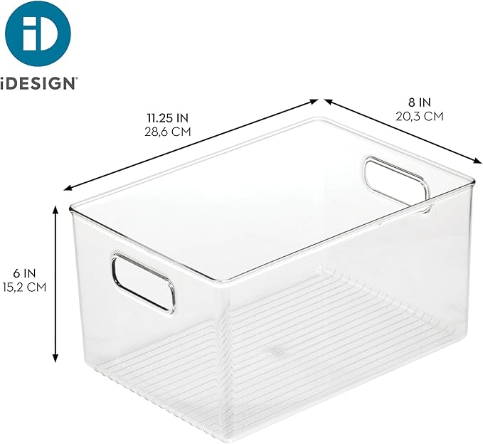 InterDesign iDesign Recycled Plastic Pantry Storage Bin – Linus Collection - Clear