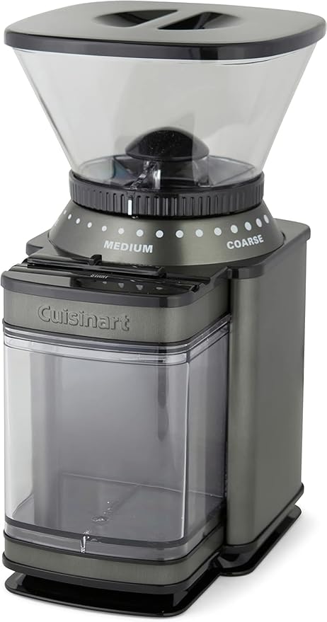 Cuisinart Coffee Grinder, Electric One-Touch Automatic Burr Coffee Grinder with 18-Position Grind Selector, Cup Size Selector for 4 – 18 Cups, DBM-8BKSP1, Black Stainless