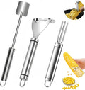Corn Peeler 3PCS Stainless Steel Corn Stripper, 2025 Upgraded Corn Cob peelers, Corn Peeler for Corn on the Cob, Safe Durable Kitchen Tools for Home, BBQ & Restaurant Use