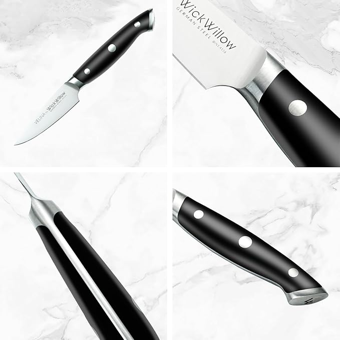 3.5" Paring Knife – Razor Sharp German Steel DIN1.4116 – Precision Fruit & Vegetable Knife for Peeling & Trimming – Full Tang & Ergonomic Handle – Gift Box – Velina Series