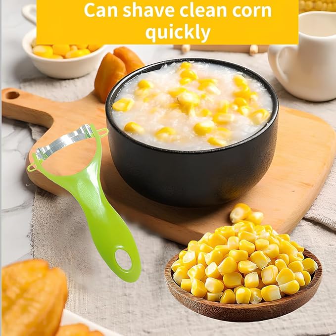 2PCS Corn Peeler, Corn Stripper Cob Stripper Tool, Corn on the Cob Stripper Tool with Ergonomic Handle Hand Protect