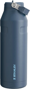 STANLEY IceFlow Flip Straw 2.0 Water Bottle 50 OZ | Built-In Straw with Larger Opening | Lightweight & Leak-Resistant | Insulated Stainless Steel | BPA-Free | Navy