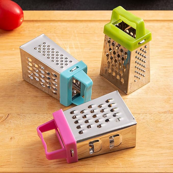6Pcs Stainless Steel Mini Cheese Graters Kitchen Square Slicer Ginger Mini Zester Vegetable Grater Food Shredder 2.63X1.45X1.06Inch