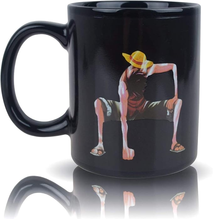 One Piece Luffy Changing Coffee Mug Heat-Sensitive Reactive Ceramic Cup Coffee Mug