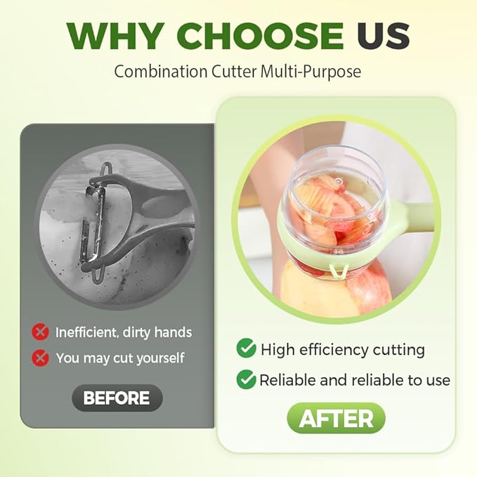 3 in 1 Peeler with Container, 2025 New Stainless Steel Peelers with Container with Handle Fruit Knife, Multifunctional Vegetable Peelers for Home Kitchen (Yellow)
