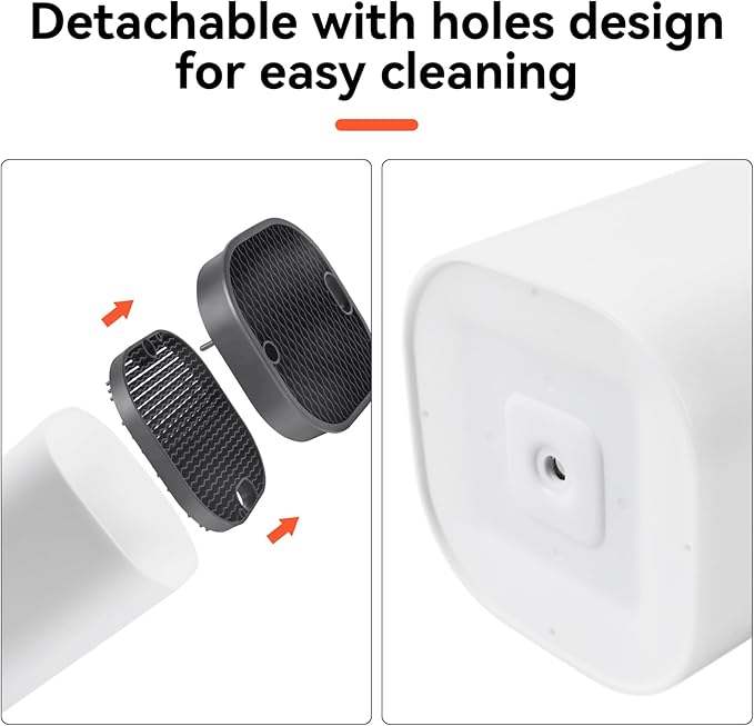 Fohil Knife Block without Knives, Universal Knife Block, Detachable Knife Holder, Space Saver Knife Storage Holder with Scissors Slot, Sharpening Bar Slot, Kitchen Knife Holder White