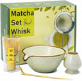 Matcha Whisk Set,Matcha Set,Matcha Kit,Matcha Bowl with Spout,Scoop,Sifter,Bamboo Whisk,Chasen Holder,Unique Gifts for Women Grifend,Gifts for Christmas, Birthday,Halloween