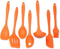 Chef Craft 7 Piece Silicone Kitchen Tool and Utensil Set, Orange (42078)