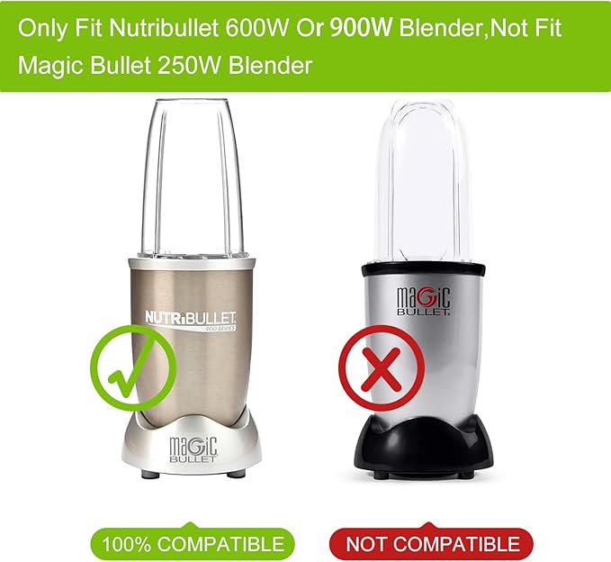 Replacement Parts 32oz Blender Cups (2 Packs) Replacement Blender Cups Compatible with NutriBullet 600w and 900w Blender