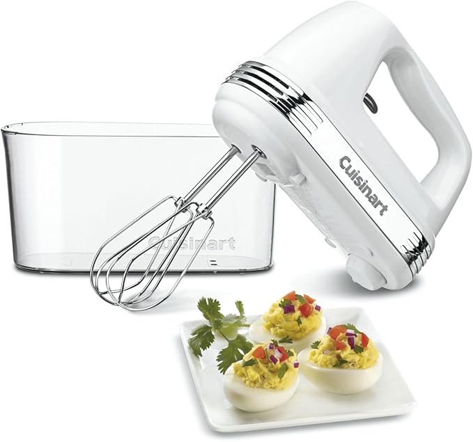 Cuisinart HM-90S Power Advantage Plus 9-Speed Handheld Mixer with Storage Case, White & 2-Slice Toaster Oven, Compact, White, CPT-122