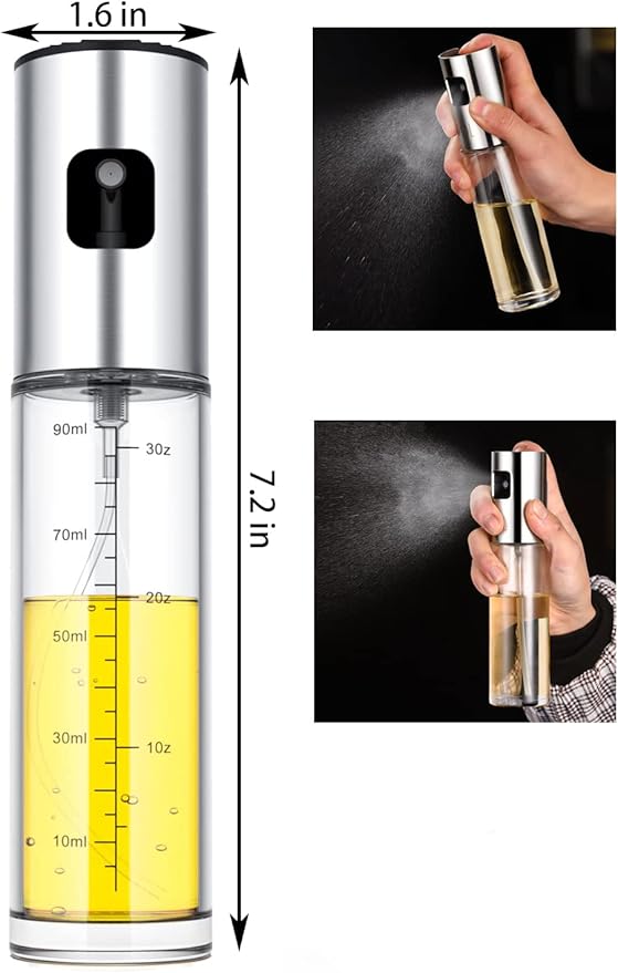 Oil Sprayer for Cooking,100ml Olive Oil Spritzer,Oil Sprayer for Air Fryer, Salad,BBQ,Roasting