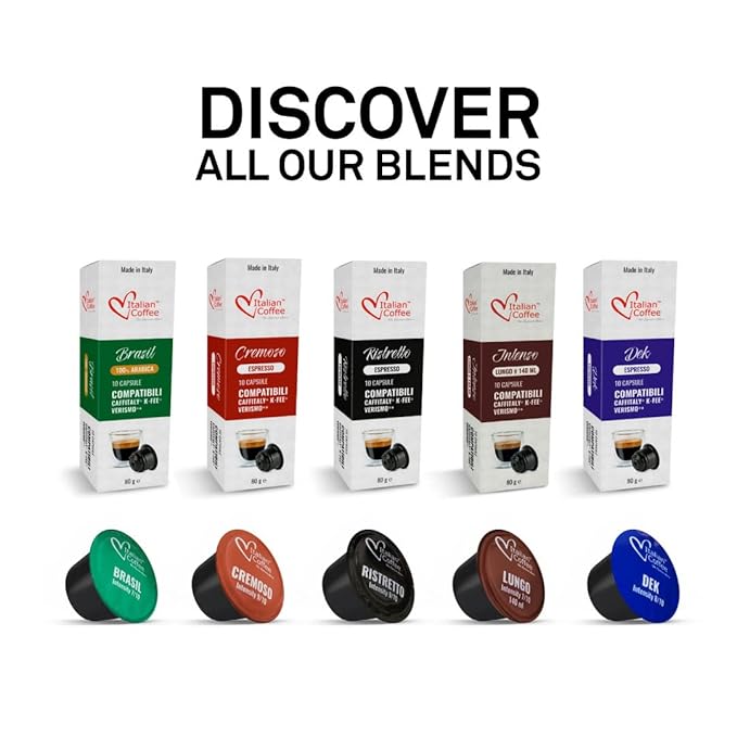 ITALIAN COFFEE FOR ESPRESSO LOVERS Italian Coffee capsules compatible with Verismo, CBTL, Caffitaly, K-fee systems (80 pods BRAZIL blend)