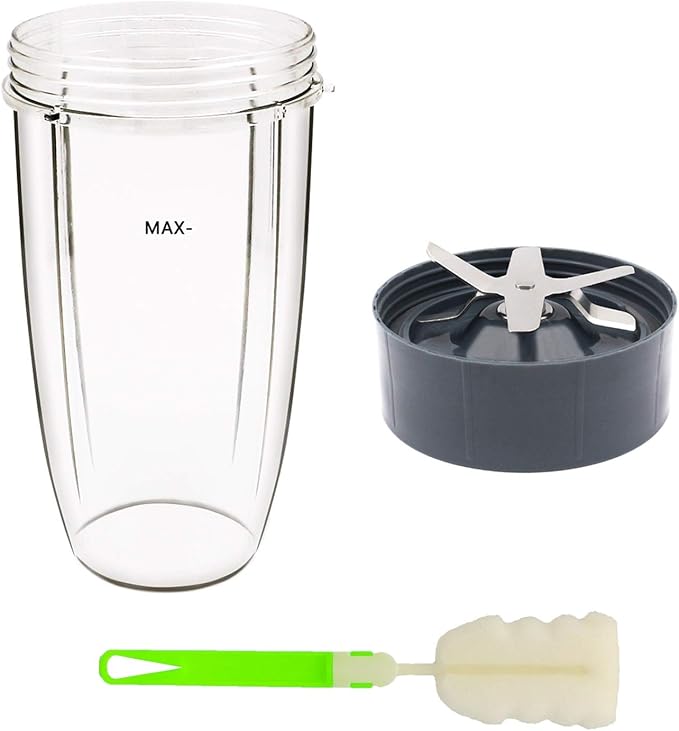 32oz Cup and Extractor Blade Replacement Parts Blender Accessories Compatible with Nutribullet 600W/900W Models