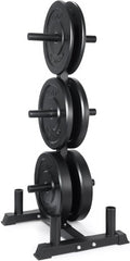 CAP Barbell 2-Inch Olympic Bumper Plate Weight Set with 6 Post Rack | 100-370 lbs | Multiple Options