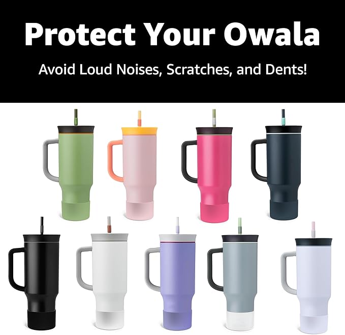 Jmoe USA Silicone Sleeve for Owala 40oz Tumbler | Fits Handle Tumbler Only | Anti-Slip Boot | Protects Against Dents & Scratches | Protector for Bottom of Cup | Made of Durable BPA Free Silicone