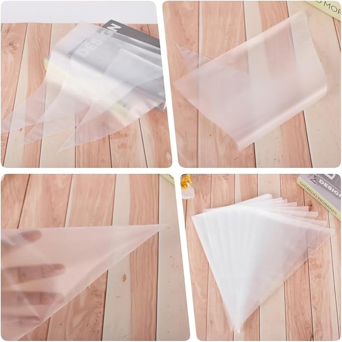 24 Inch Icing Piping Bags, 200 Pcs Large Pastry Bags, Frosting Piping Bags Disposable for Wedding Cake, Birthday Party Dessert, Cupcake Decorating