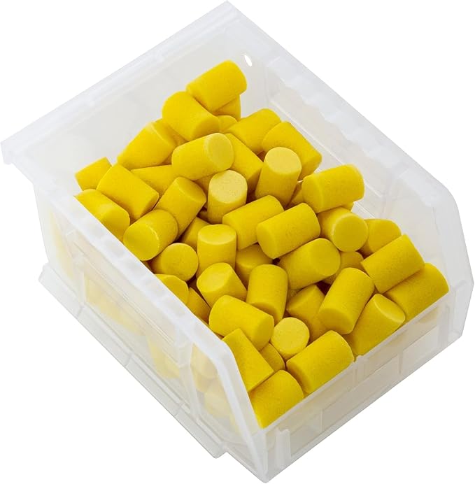 Akro-Mils 30210 AkroBins Plastic Storage Bins, Space-Saving Stackable Bins for Garage, Pantry, Craft Organization, 5-Inch x 4-Inch x 3-Inch, Clear, 6-Pack