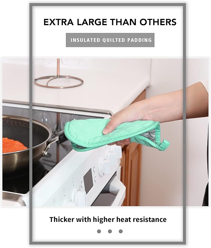 Joyhalo 5 Pack Heat Resistant Pot Holders - Terry Cloth Sets for Cooking & Baking