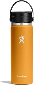 Hydro Flask Flex Sip Coffee Tumbler – Insulated Stainless Steel, Non Spill, Leak Proof Travel Coffee Cup 20 Oz Fossil Brown