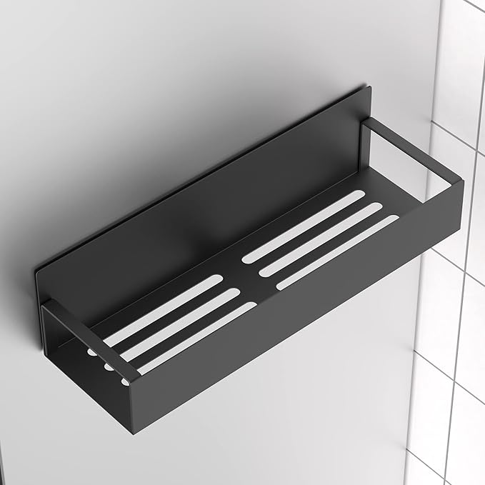 4 Pack Magnetic Spice Storage Rack Organizer for Refrigerator and Oven, Matt Black Fridge Organizers and Storage