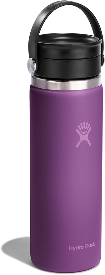 Hydro Flask Flex Sip Coffee Tumbler – Insulated Stainless Steel, Non Spill, Leak Proof Travel Cup 20 Oz Beachplum Purple