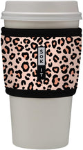 Sok It HotSok Coffee & Tea Reusable Insulated Neoprene Cup Sleeve (Pink Leopard)